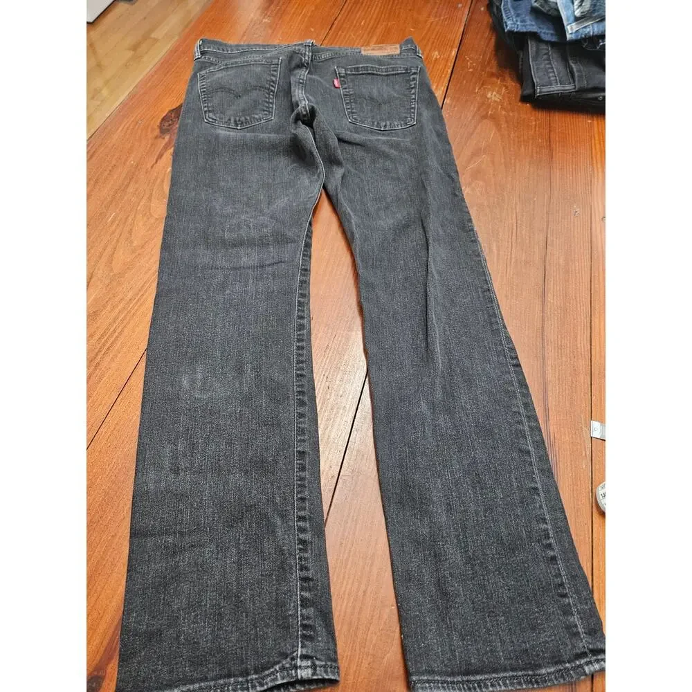 Levi's 513 Slim Straight Jeans Black Wash Denim CW-3215 Men's 34x32